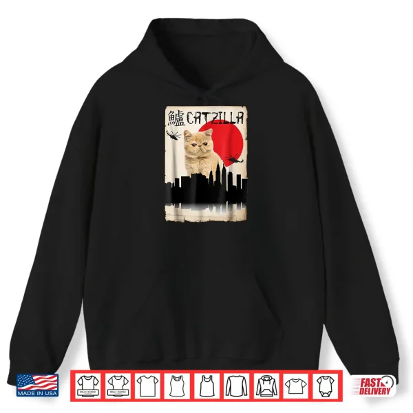 Hoodie Exotic Shorthair orange Cat Catzilla Shirt