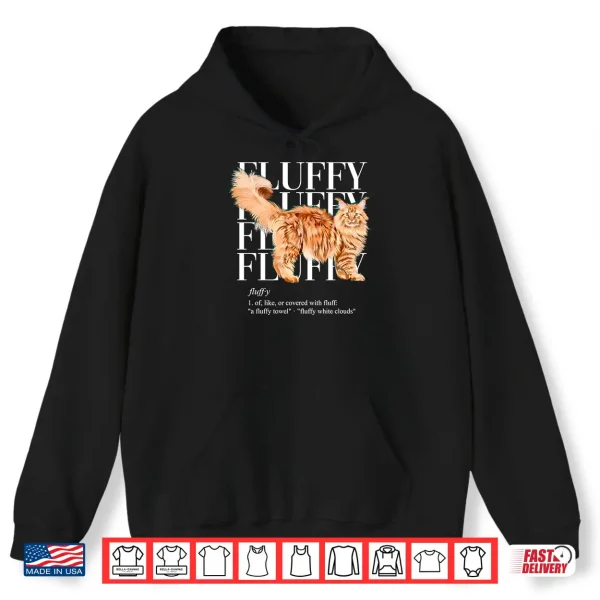 Hoodie Fluffy Cat Ginger Maine Coon Shirt