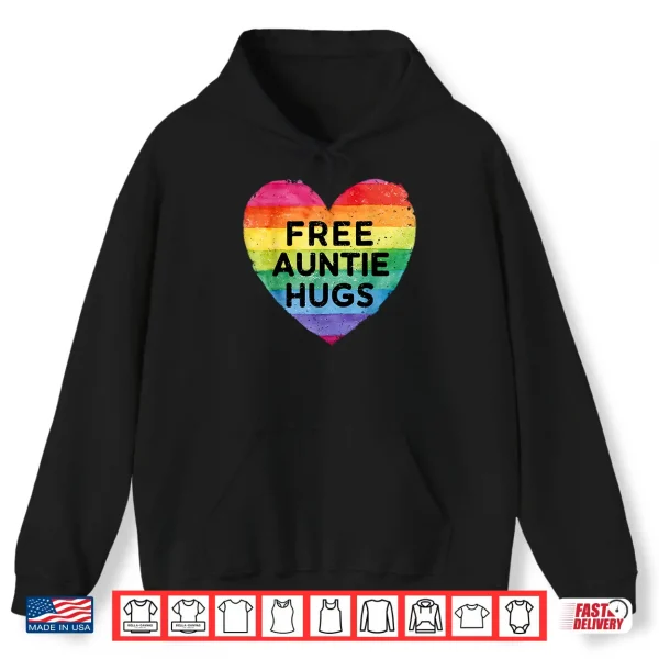 Free Auntie Hugs Lgbt Gay Lesbian Pride Month Rainbow Flag Shirt 1 Hoodie Free Auntie Hugs LGBT Gay Lesbian Pride Month Rainbow Flag Shirt