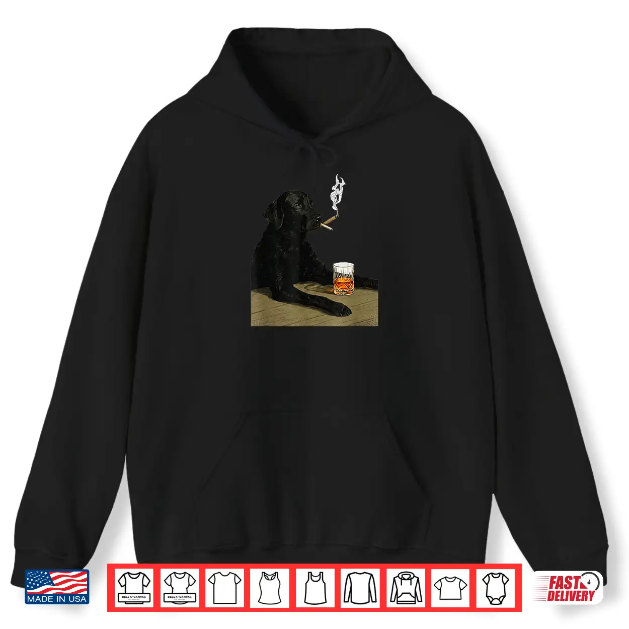 Funny Black Lab Whiskey Cigar Vintage Dog Humor Shirt Funny Black Lab Whiskey Cigar Vintage Dog Humor Shirt