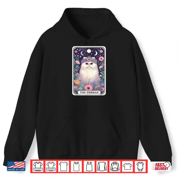 Hoodie Funny Cat Tarot Card The Persian For Kitten Lover Shirt