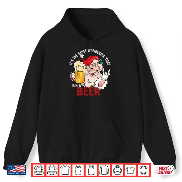 Hoodie Funny Christmas Beer Meme Most Wonderful for Craft Beer Fan Shirt