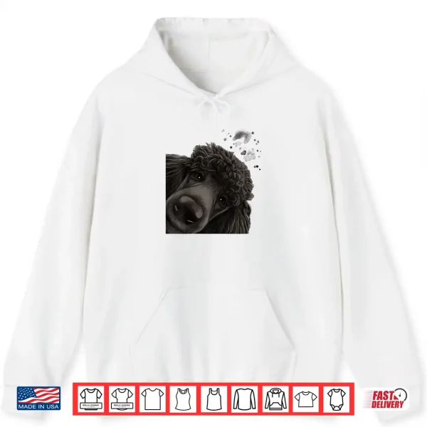 Hoodie Funny Curious Dog Black Standard Poodle Shirt