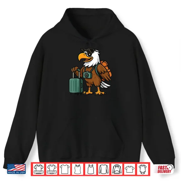 Hoodie Funny Eagle Tourist Birds Animals Lover Eagle Backpacking Shirt