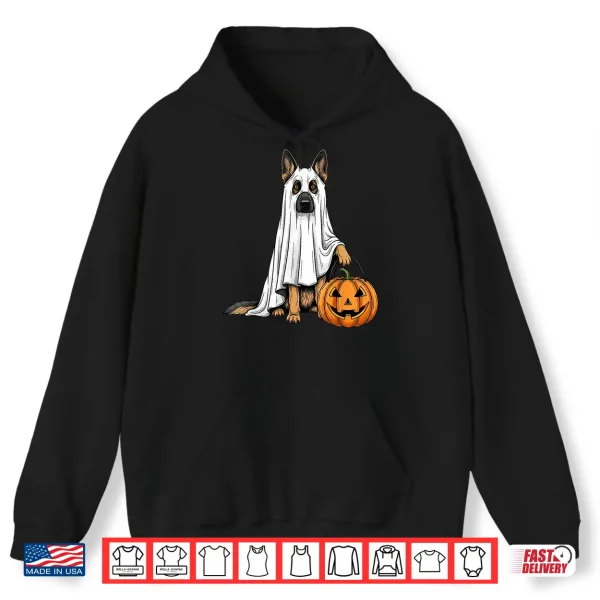 Hoodie Funny German Shepherd Ghost Pumpkin Spooky Dog Lover Shirt