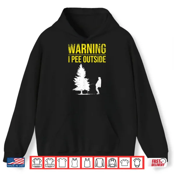 Hoodie Funny I Pee Outside Gift For Camping Boys Teens Kids Camper Shirt