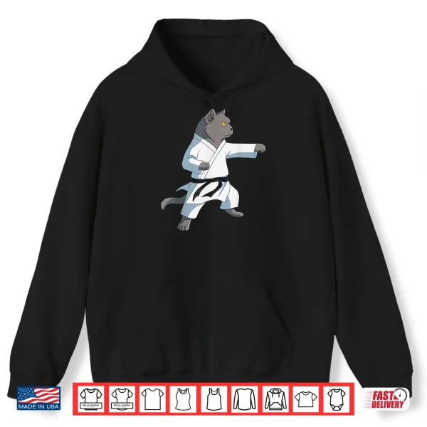 Hoodie Funny Karate British Shorthair Cat Shirt