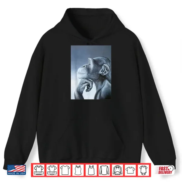 Hoodie Funny Lion Monkey Meme brainrot Rage Bait Monkey Meme Shirt