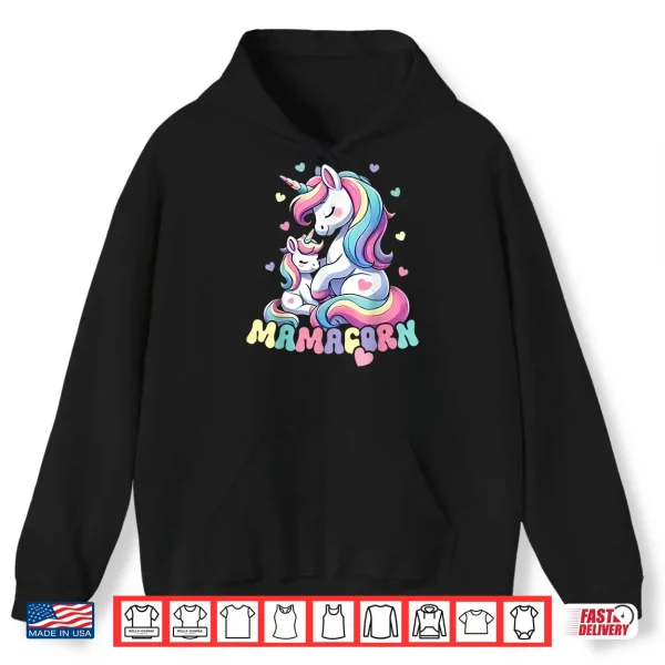 Hoodie Funny Mamacorn Costume Mothers Day Unicorn Mom Women Mother Shirt