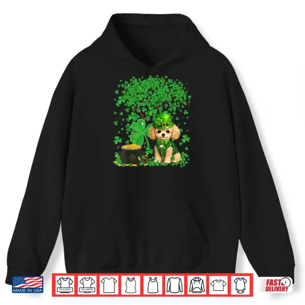 Hoodie Funny Poodle Dog Shamrock St Patricks Day Shirt