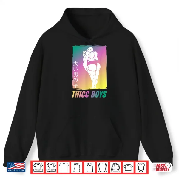 Hoodie Funny Thicc Boys Squad Sumo Shirt for Anime Fans