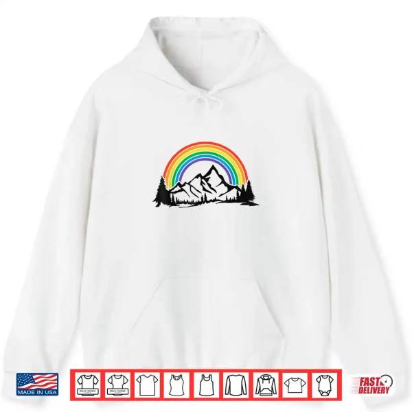 Hoodie Gay Pride Hiking Camping Backpacking Outdoor Retro LGBT Shirt