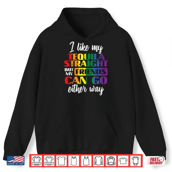 Hoodie Gay Pride Month Straight Friend LGBTQ Ally Rainbow Men Women Shirt