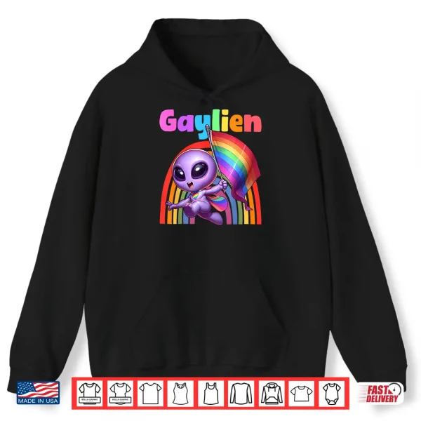 Hoodie Gaylien Gay Alien Pride LGBTQ Professional Graphic Shirt