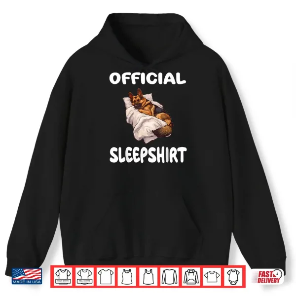 Hoodie German Shepherd Dog Official Sleepshirt Pajamas Nightgown Shirt