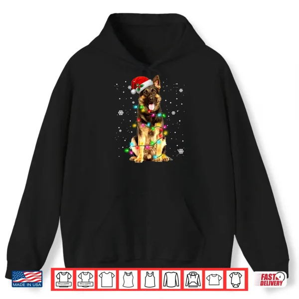 Hoodie German Shepherd Dog Tree Christmas Sweater Xmas Dogs Gifts Shirt