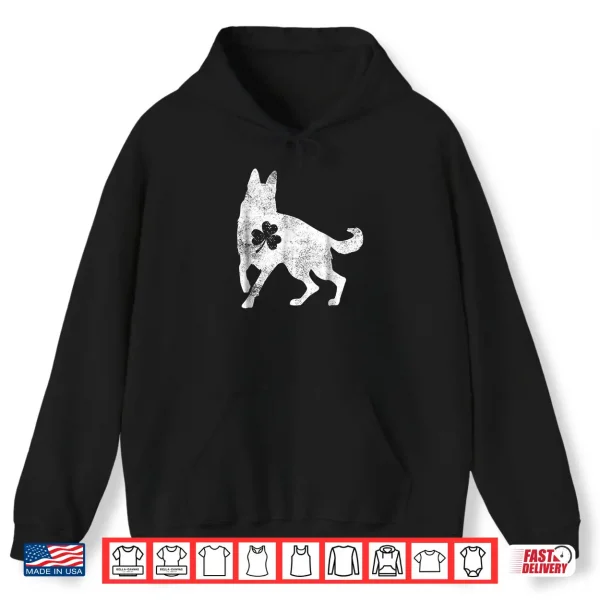 Hoodie German Shepherd Irish Clover Shirt St Patrick Day Dog Gift