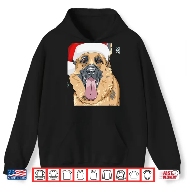 Hoodie German Shepherd Merry Woofmas Shirt Christmas Dog Gift