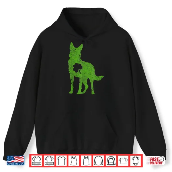 Hoodie German Shepherd St Patricks Day Men Dog Shamrock Shirt