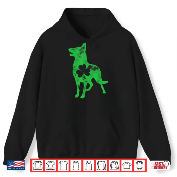 Hoodie German Shepherd St Patricks Day Men Women Shamrock Dog Lover Shirt