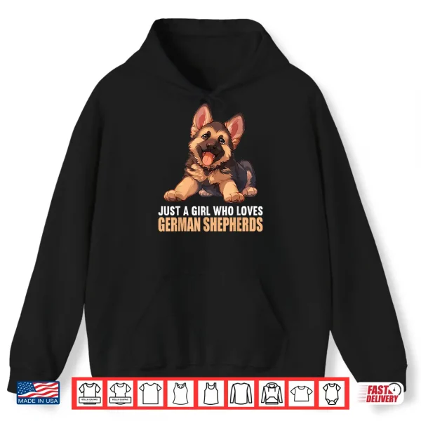 Hoodie Girl Who Loves German Shepherds German Shepherd Shirt