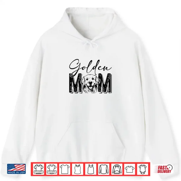 Hoodie Golden Mom Golden Retriever Lover Dog Mama Funny Retro Shirt