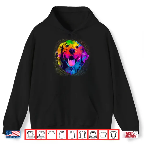 Hoodie Golden Retriever Art For Men Women Golden Retriever Lover Shirt