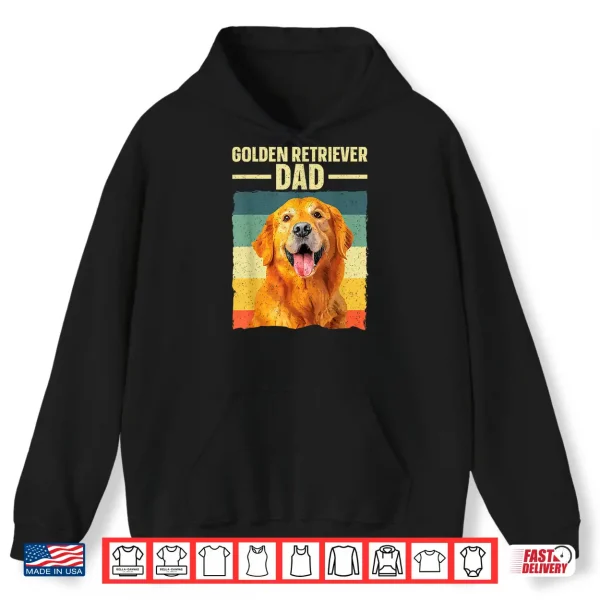 Hoodie Golden Retriever Dad Art For Men Father Golden Retriever Shirt