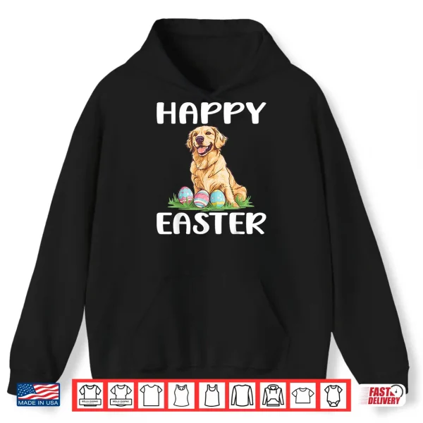 Hoodie Golden Retriever Dog Breed Happy Easter Professional Graphic Shirt