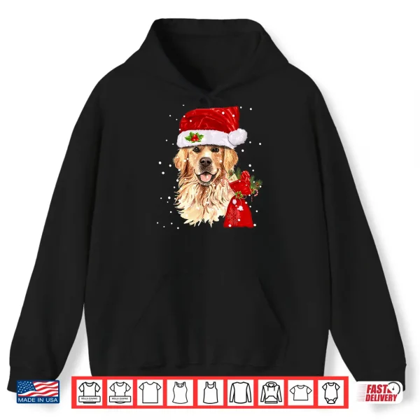 Hoodie Golden Retriever Dog Christmas Holiday Gift Shirt