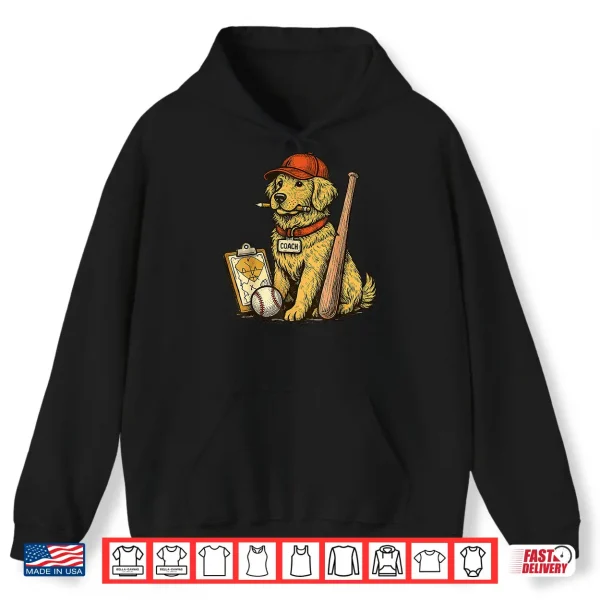 Hoodie Golden Retriever Dog Sports Baseball Game Day Touchdown Shirt