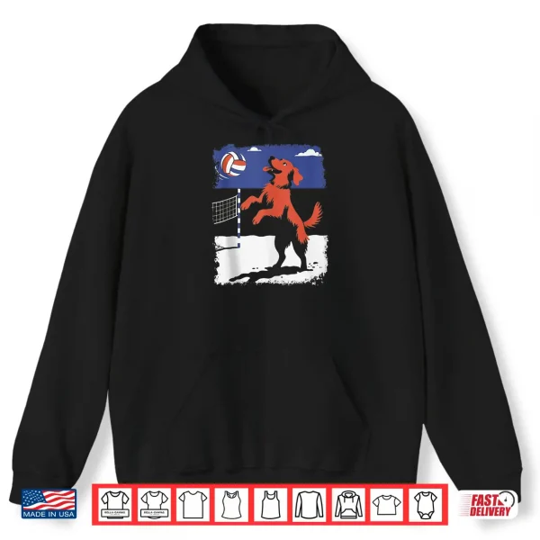 Hoodie Golden Retriever Dog Volleyball Shirt