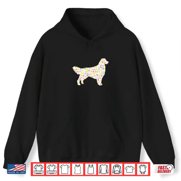 Hoodie Golden Retriever Easter Bunny Dog Silhouette Shirt