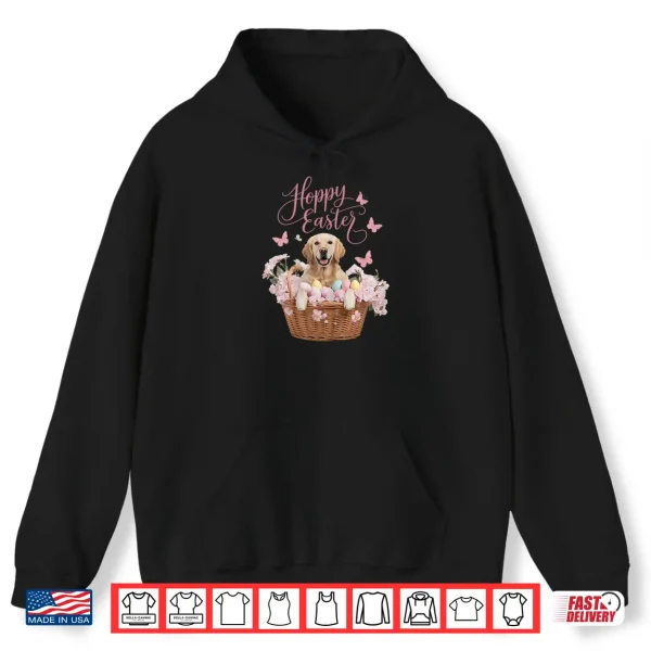 Hoodie Golden Retriever Easter Bunny Eggs Hunting Dog Lovers Shirt