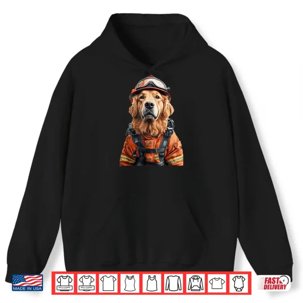 Hoodie Golden Retriever Firefighter Shirt