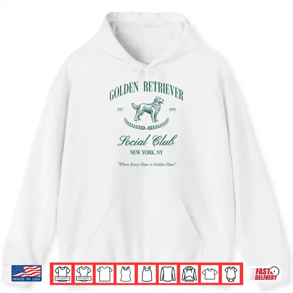Hoodie Golden Retriever Social Club Preppy Dog Mom Retro Eighties Nineties Shirt