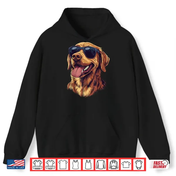 Hoodie Golden Retriever Sunglasses Shirt