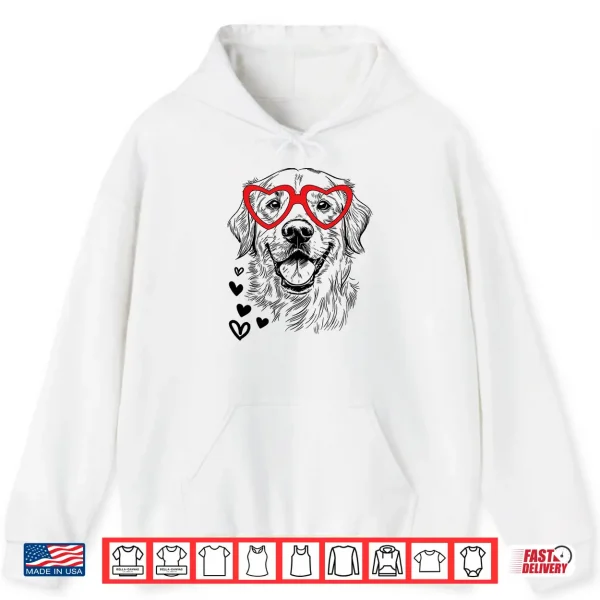 Hoodie Golden Retriever Valentines Day Dog Pet Lover Shirt