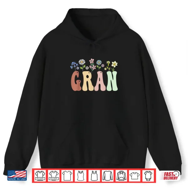 Hoodie Gran Gifts Women Wildflower Floral Design Gran Shirt