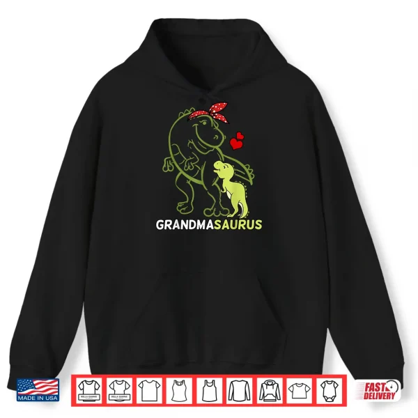 Grandmasaurus Grandma Dinosaur Baby Mother'S Day Shirt 1 Hoodie Grandmasaurus Grandma Dinosaur Baby Mothers Day Shirt