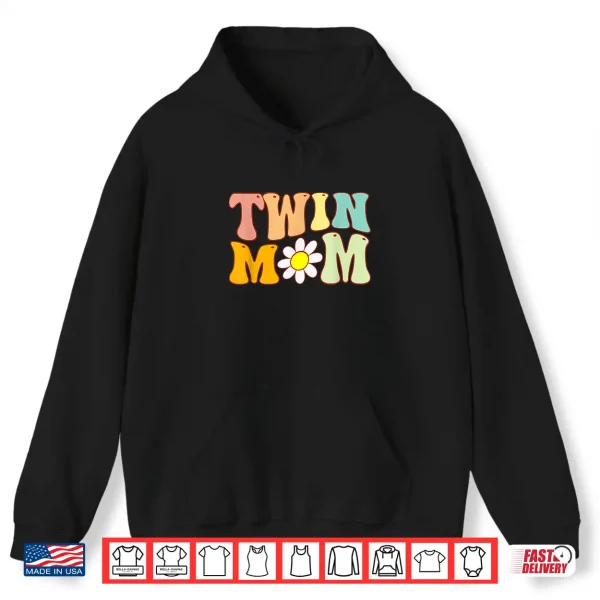 Hoodie Groovy Twin Mama Funny Mothers Day For New Mom Of Twins Shirt