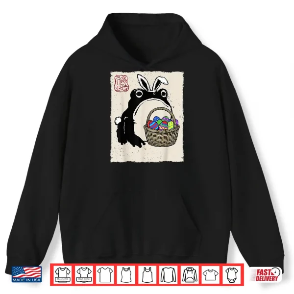 Hoodie Grumpy Frog Funny Easter Bunny Anime Japanese Shirt