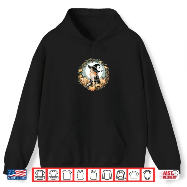Hoodie Halloween Dilute Calico Maine Coon Cat Illustration Shirt