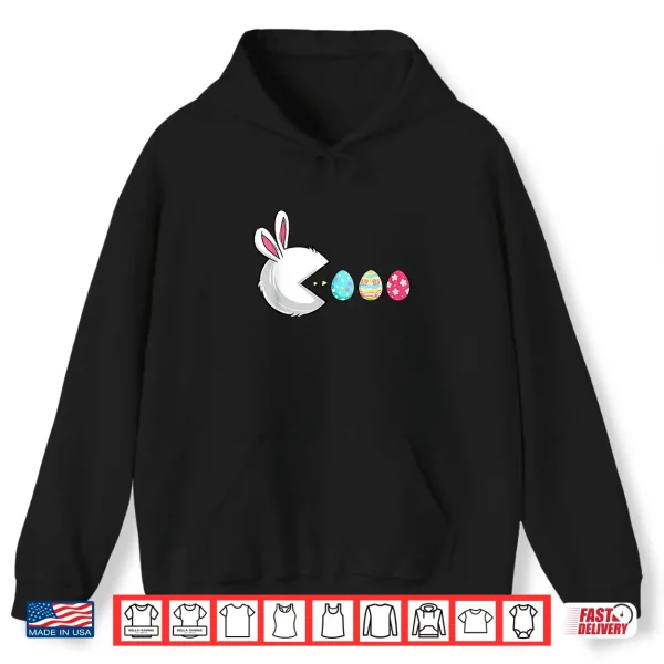 Hoodie Happy Easter Day Bunny Egg Gamer Video Game Kids Men Boys Shirt