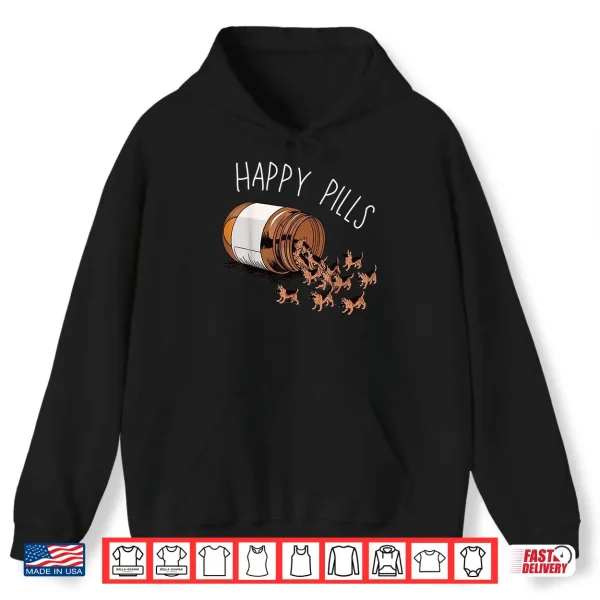 Hoodie Happy Pills German Shepherd Dog Lovers Shirt