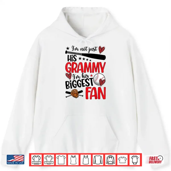 Hoodie His Biggest Fan Baseball Grammy Of A Baseball Player Grammy Shirt