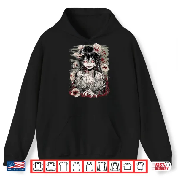 Hoodie Horror Anime Girl Manga Creepy Japanese Kawaii Aesthetic Shirt