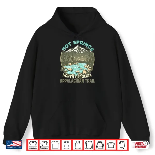 Hoodie Hot Springs North Carolina Appalachian Trail Hiking Premium Tri Blend Shirt