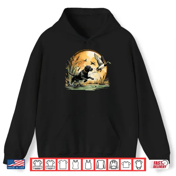 Hoodie Hunting Labrador Retrieving Duck Black Lab Mallard Retriever Shirt
