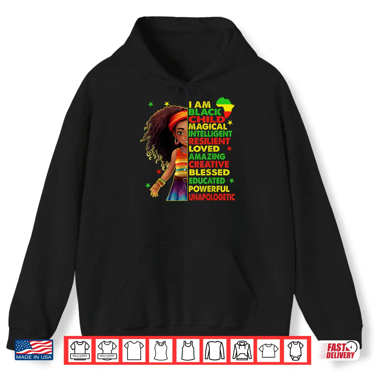 I Am Black Child Juneteenth African American Girls Kids Shirt I Am Black Child Juneteenth African American Girls Kids Shirt